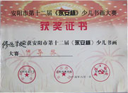 获奖证书